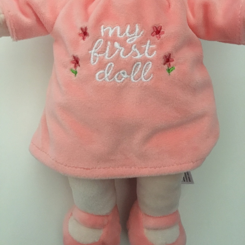 My 1st Doll wearing Pink Dress and Headband Soft Baby Toy Baby Gift NEW  | Linzy - Picture 6 of 9